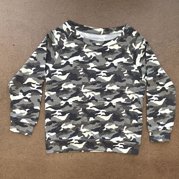 WOMEN'S GREEN/CREAM CAMO JOGGER PANTS W/FRONT POCKETS & TIE STRING-NWT S/M, L/XL - Picture 12 of 12